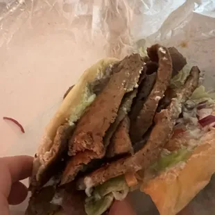 Large gyro, super filling