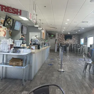 The gorgeous and super clean bar where you can build your own with fresh ingredients