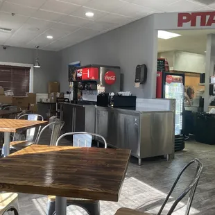 Looking down the other side where the beverage bar area is