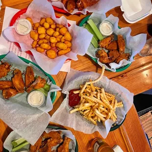 Wing night Wednesday &amp; Thursday: Louisiana dry, Cajun dry, fiesta ranch dry, &amp; inferno sauce. Plus fries &amp; cheese curds.
