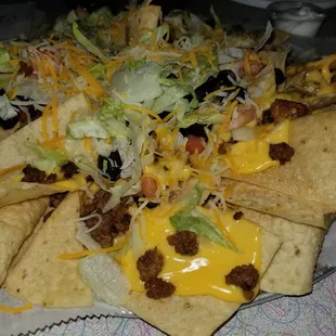 a plate of nachos