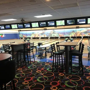 a bowling alley
