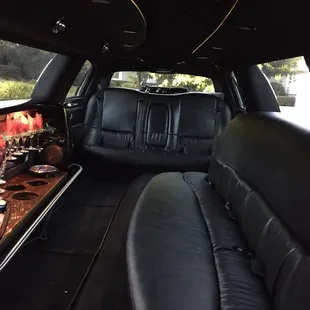 Interior of our Limo