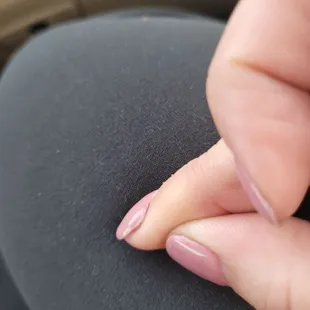 Another of my gel polished fingers peeling off.