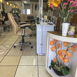 Inside of the establishment