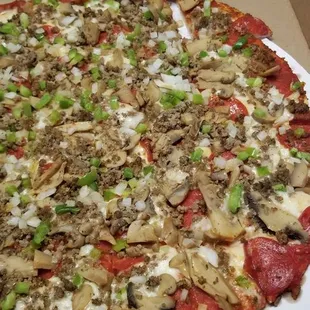 Love those mushrooms with the finely minced sausage!