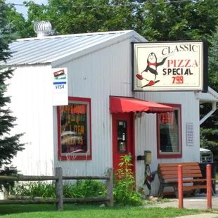 the front of the restaurant
