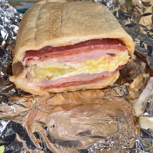 Double meat and double cheese Italian sub. #UpCloseSavor
