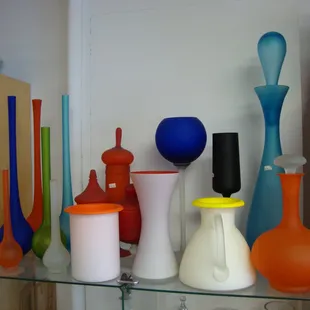 Italian matte finish Satinato glass designed by Carlo Moretti.