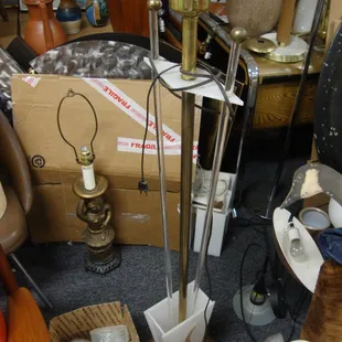 A rare Moss floor lamp from the 50s, lucite construction and a light-up base!