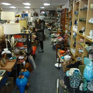 The second aisle, view looking towards the back...and my wife talking to Pete.