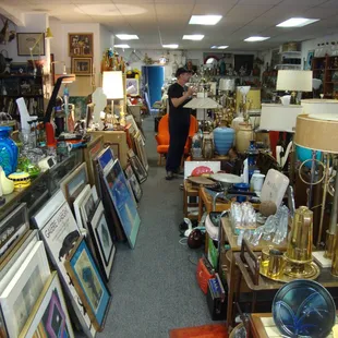 The first aisle, view looking towards the back...and Pete talking to my wife.