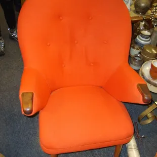 A killer Model 47 orange chair by Georg Thams Vejen Polstermøbelfabrik.