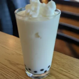 Coconut bubble tea. It's a creamy slush.