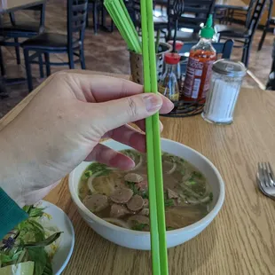Make sure to not grab uneven chopsticks.