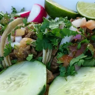 3 tacos $7.  Highly recommend carnitas