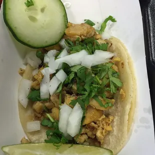 Free street taco with Yelp checkin.