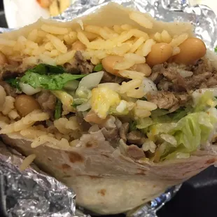 The Big One Burrito with Carne Asada. So delicious.