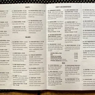 Current menu