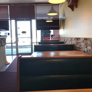 Plenty of booths in this local favorite. Here for the fresh pizza (never frozen) for the kid! We love this place!