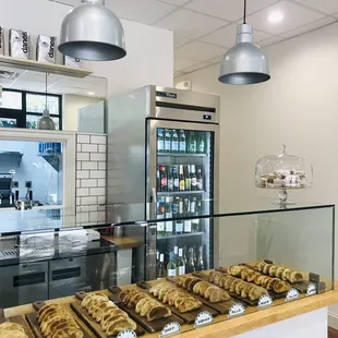 a display of baked goods