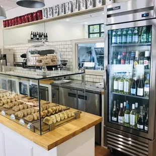 a display of pastries and pastries