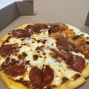 Individual pepperoni pizza