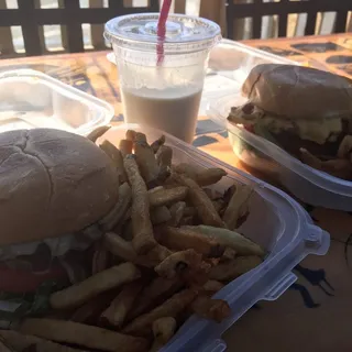 Bacon Cheeseburger With Fries