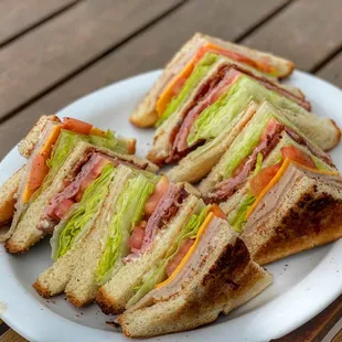 a plate of sandwiches