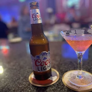 Cold beer and Cosmo.