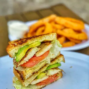 a sandwich and french fries