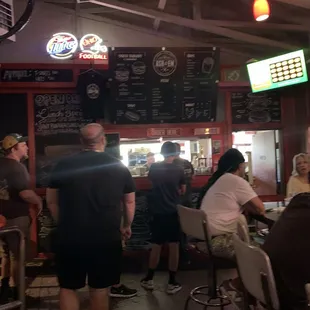 Food ordering area + menu