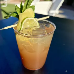 Mocktail anyone?  This is a non-alcoholic Dark &amp; Stormy featuring chai spiced tea and ginger beer. So refreshing and zingy!