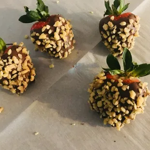 Dipped Strawberry's topped with nuts!