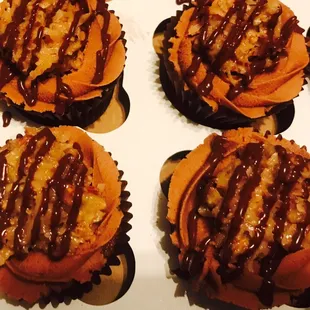 German Chocolate with Coconut-Pecan Frosting!