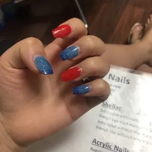 Dipping Nail. This last about 2,3 weeks. No chip, no harm to nail. And look natural