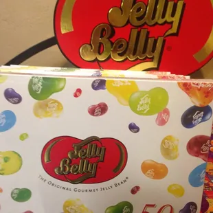 a box of jelly belly
