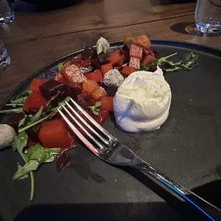 The beets were fantastic, with a really wonderful puree, but the burrata was somehow... not good? Almost like it was made with skim milk?