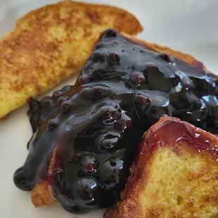 Blueberry topping right out the can