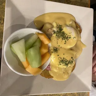 Irish benedict with potato pancakes and corned beef was great!!