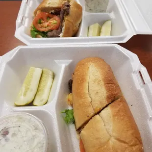 Wednesday special was great! Roast beef and chipotle gouda on a toasted sub, red skin potato salad for a side.