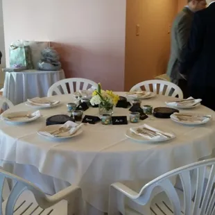 a table set for a tea party