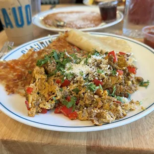 Turkey chorizo scramble.