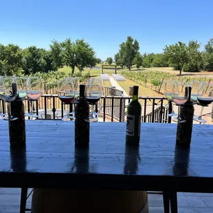 Outdoor patio overview of the vineyard/wedding venue