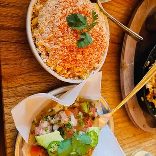 Esquite* and  Ceviche