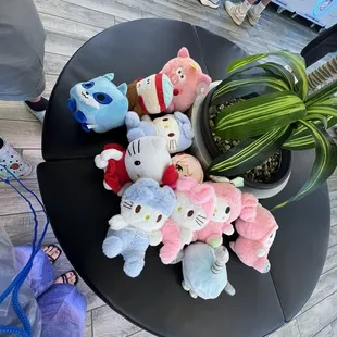 The plushies we won !