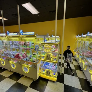 Some of the claw machines.