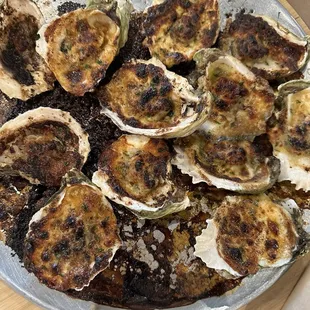 Chargrilled oysters in their special sauce and seasoning