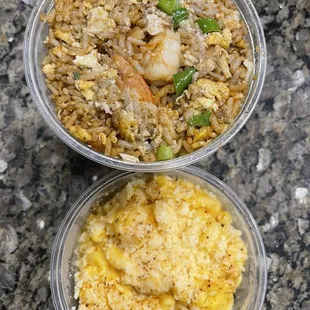 Seafood Rice and Mac &amp; Cheese