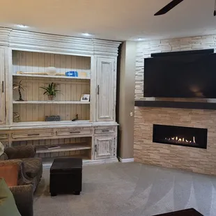 Main Floor Fireplace Linear Upgrade &amp; Reface After Picture